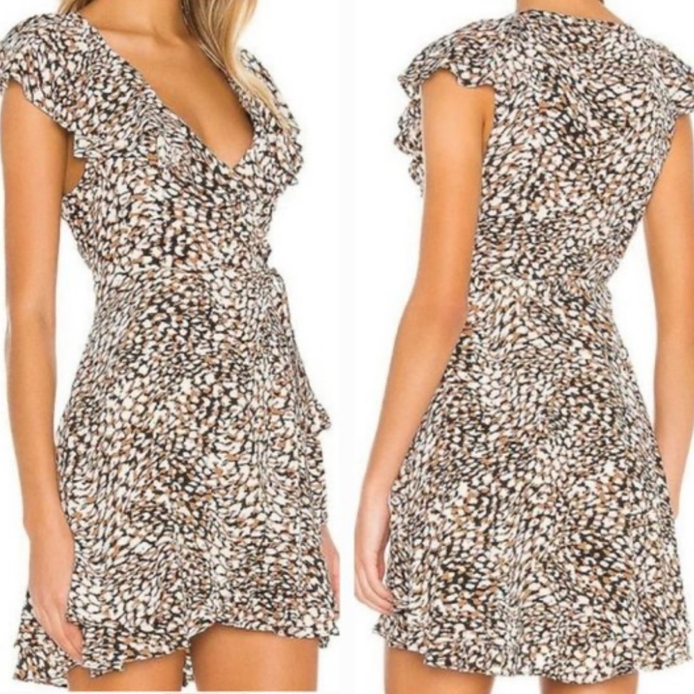 FREE PEOPLE French Quarter Sleeve Wrap Mini Dress - Size XS